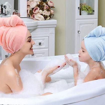 Obrazek z Szybkoschnący turban do włosów -  różowy