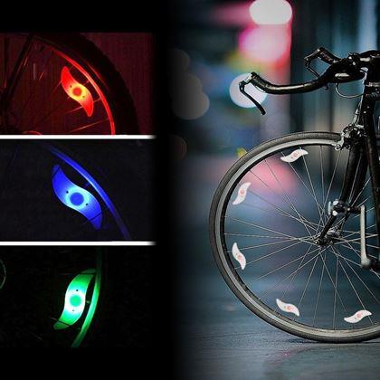 Obrazek z Lampka LED na szprychy rowerowe (śmigło) 2 szt.