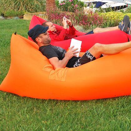 Obrazek z Nadmuchiwana Lazy Bag - dwuwarstwowa - pomarańczowa