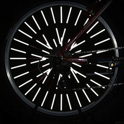 Obrazek z Odblaskowe rurki na szprychy rowerowe