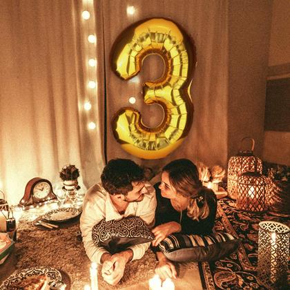 Obrazek z Balon Maxi 100 cm złoty - cyfra 1