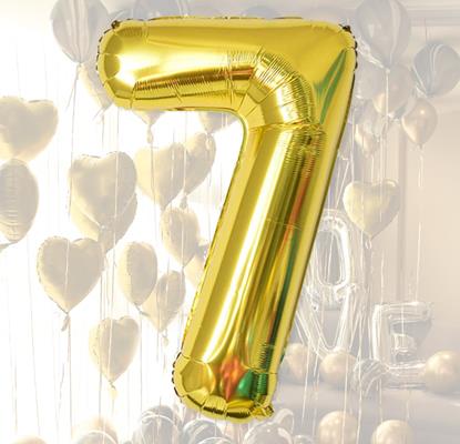 Obraz Nadmuchiwane balony cyfry maxi złote 