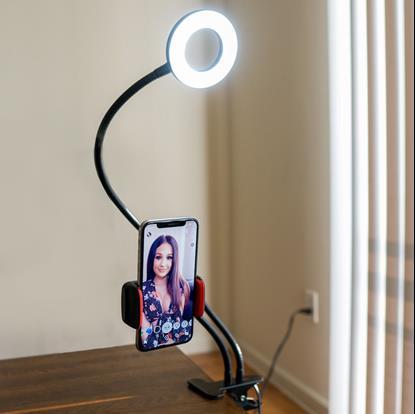 Obraz Selfie uchwyt na telefon z LED oświetleniem
