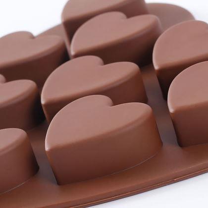 Obrazek z Silikonowa forma do czekolady - serduszka