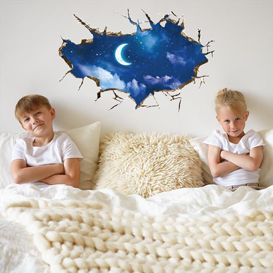 Obrazek z Samoprzylepna naklejka na ścianę – nocne niebo