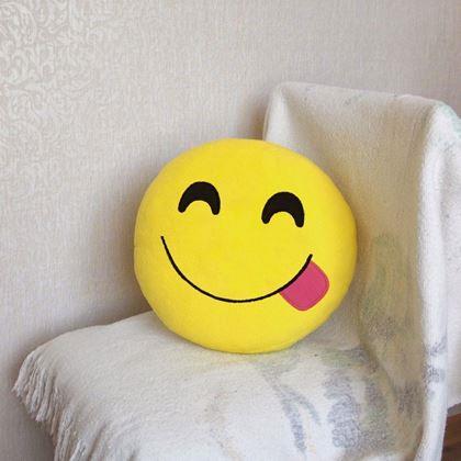 Obrazek z Poduszka Emoji - wystawiony język