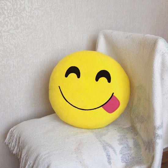 Obrazek z Poduszka Emoji - wystawiony język
