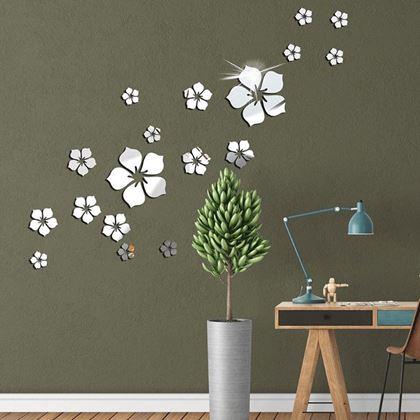 Obrazek z Lustrzane naklejki na ścianę - kwiaty