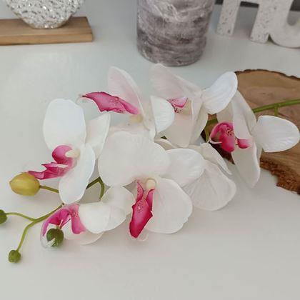 Obrazek z Sztuczne kwiaty orchidea - biała