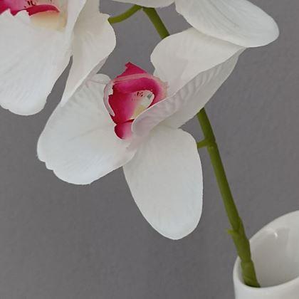 Obrazek z Sztuczne kwiaty orchidea - biała