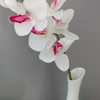 Obrazek z Sztuczne kwiaty orchidea - biała