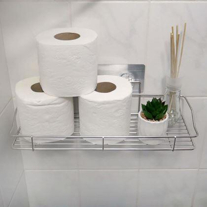Obrazek z Przyklejana półka ze stali nierdzewnej
