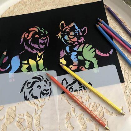 Obrazek z Szablony zwierzątek do malowania 15x15 cm 12 szt