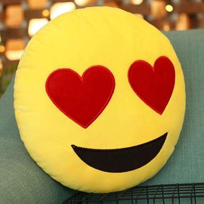 Obrazek z Poduszka Emoji - zakochany