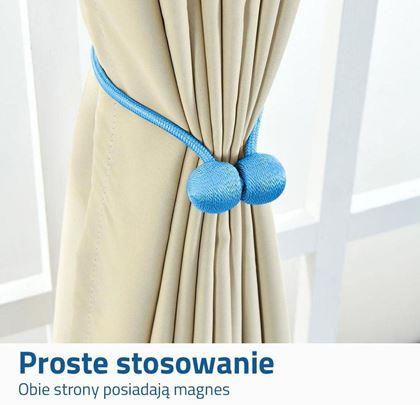 Obrazek z Magnetyczna klamra do zasłon - jasno niebieska