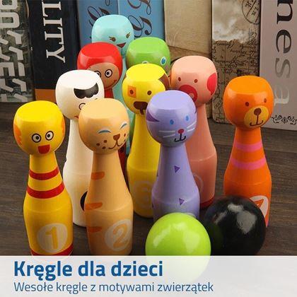 Obrazek z Drewniane kręgle dla dzieci