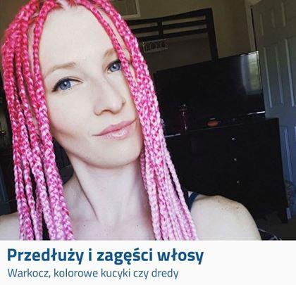 Obrazek z Przedłużenie włosów - różowe ombre