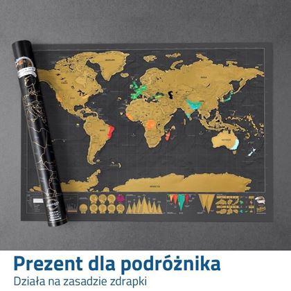 Obrazek z Mapa świata zdrapka – deluxe czarna