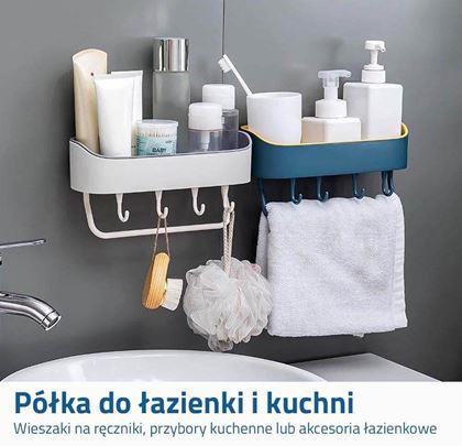 Obrazek z Półeczka z haczykami – biało-szara