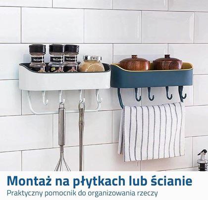 Obrazek z Półeczka z haczykami – biało-szara