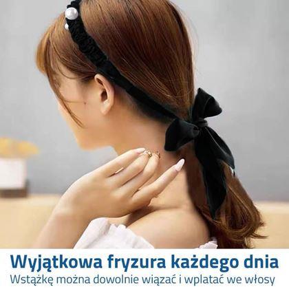 Obrazek z Opaska do włosów z wstążką - czarna