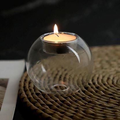 Obraz Szklany okrągły świecznik