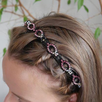 Obraz Opaska do włosów ze spinkami i kryształkami 
