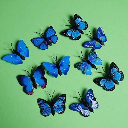 Obrazek z Spinki do włosów motyle 10 szt. - niebieskie