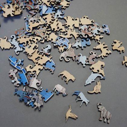 Obrazek z Drewniane puzzle zwierzątka - słoń