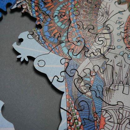 Obrazek z Drewniane puzzle zwierzątka - słoń