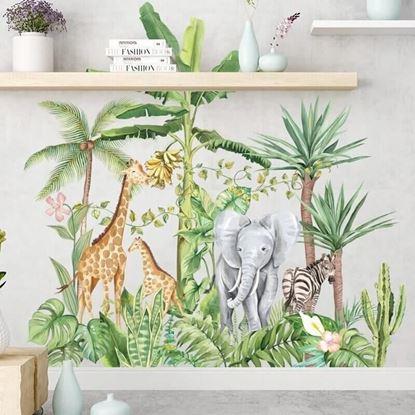 Obraz Naklejki na ścianę - zwierzęta z dżungli