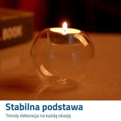 Obrazek z Szklany okrągły świecznik