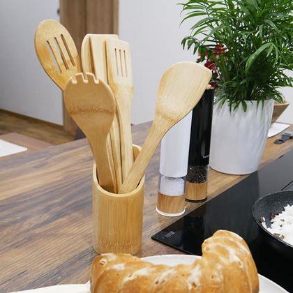 Obrazek z Zestaw bambusowych przyborów kuchennych 6 szt