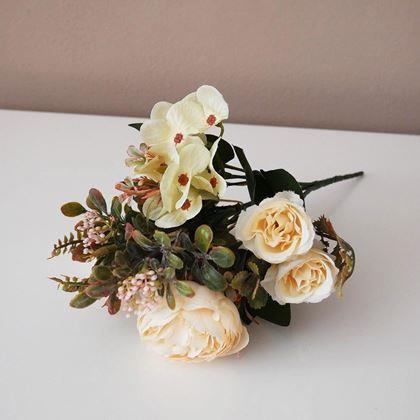 Obrazek z Dekoracyjne sztuczne kwiaty - kremowe