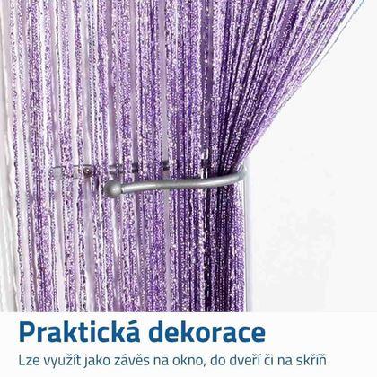 Obrazek z Zasłona sznurkowa - fioletowa