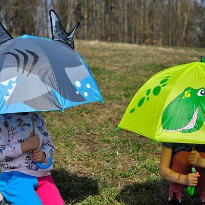 Obrazek z 3D parasol dla dzieci - dinozaur