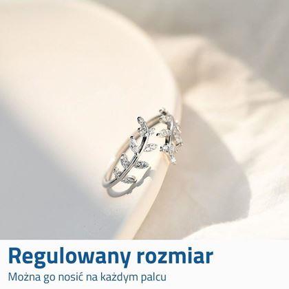 Obrazek z Elegancki pierścionek z regulacją rozmiaru