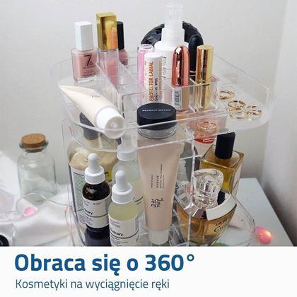 Obrazek z Obrotowy organizer na kosmetyki - transparentny