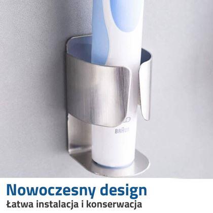 Obrazek z Nierdzewny uchwyt na elektryczną szczoteczkę do zębów