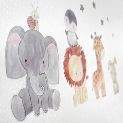 Obrazek z Naklejki na ścianę - rysowane zwierzątka