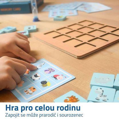 Obraz Drewniana gra pamięciowa z obrazkami