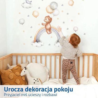 Obraz Naklejki na ścianę - miś z balonkami