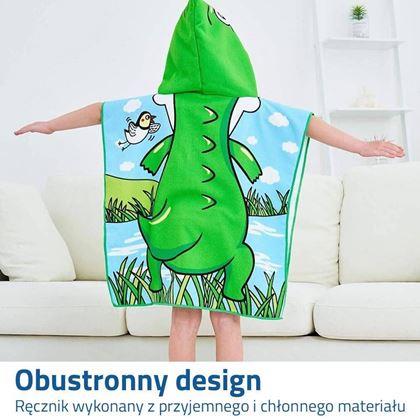 Obrazek z Ręcznik plażowy dla dzieci z kapturem - krokodyl