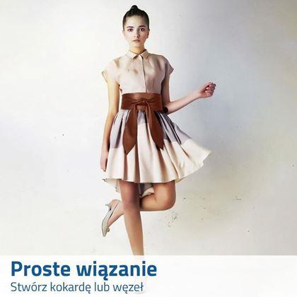 Obrazek z Damski pasek ozdobny - czerwonobrązowy
