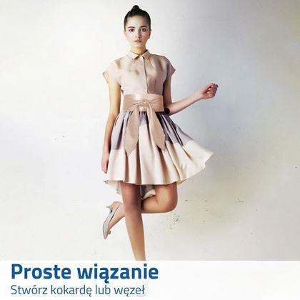 Obrazek z Damski pasek ozdobny - kremowy