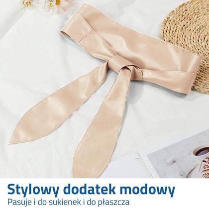 Obrazek z Damski pasek ozdobny - kremowy