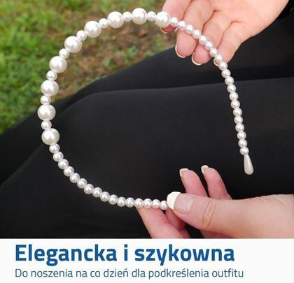 Obrazek z Perłowa opaska do włosów