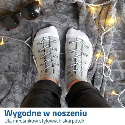 Obrazek z Wesołe skarpetki trampki - szare