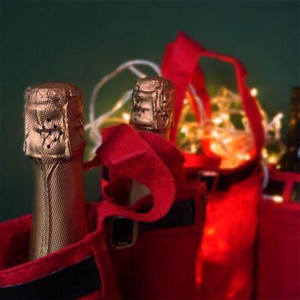 Obrazek z Bożonarodzeniowa torba na wino - Święty Mikołaj