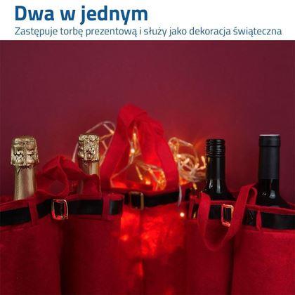 Obrazek z Bożonarodzeniowa torba na wino - Święty Mikołaj